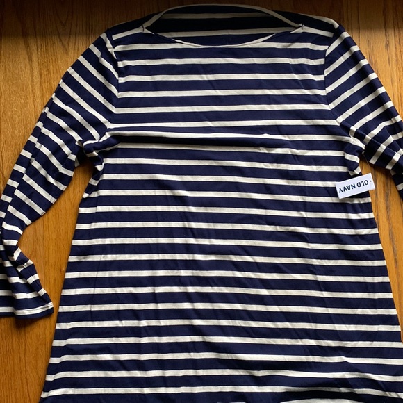 Blouse Tunique Fun2Fun Navy Manches Longues - Taille M, Neuf Avec étiquettes